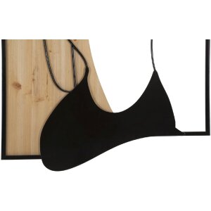 Mauro Ferretti panou de perete frumusete 60x2x90 cm negru...