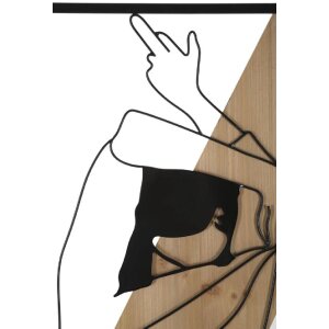 Mauro Ferretti panou de perete Strip 50x2x90 cm negru maro