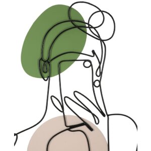 Mauro Ferretti Wandpaneel Dame Farbe 40x1,3x80 cm mehrfarbig