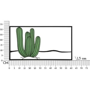 Mauro Ferretti panou de perete cactus 60x1.3x33 cm verde negru