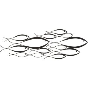 Mauro Ferretti panou de perete Fishy 100x1x35 cm negru