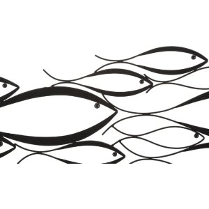 Mauro Ferretti panou de perete Fishy 100x1x35 cm negru