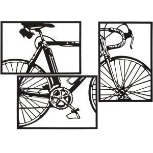 Mauro Ferretti Wandpaneel Fahrrad Set 3-tlg. je 40x1,3x60...