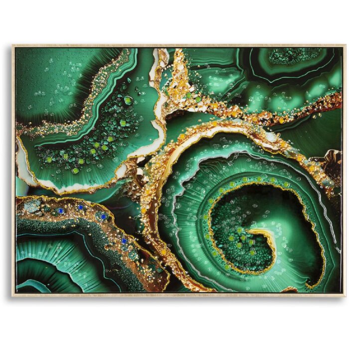 Mauro Ferretti perete mural Smeraldy 82x4x62 cm verde auriu