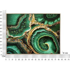 Mauro Ferretti perete mural Smeraldy 82x4x62 cm verde auriu