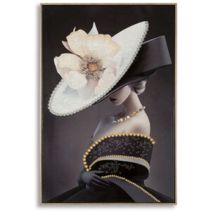 Mauro Ferretti Wandbild Wien Hut 62x4x92 cm schwarz gold