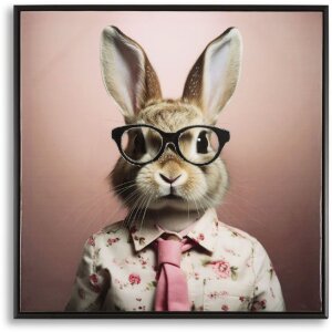 Mauro Ferretti Wandbild Bunny mit Rahmen 62,5x2,8x62,5 cm...