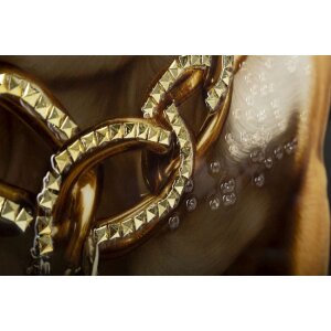 Mauro Ferretti perete mural Bully 62x4x82 cm negru aur