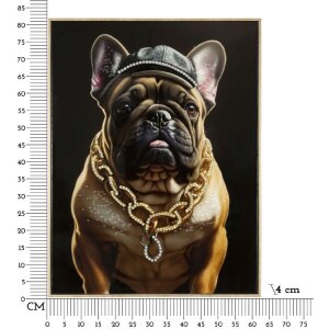 Mauro Ferretti perete mural Bully 62x4x82 cm negru aur