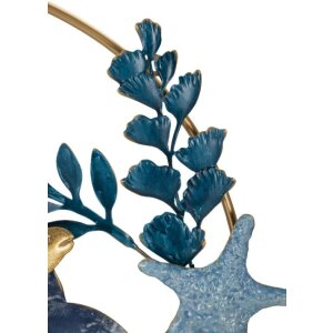 Mauro Ferretti Wandpaneel Marine 77x5x63 cm blau gold