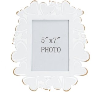 Mauro Ferretti Bilderrahmen Herz 13x18 cm weiß gold