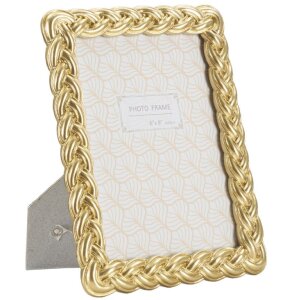 Mauro Ferretti Bilderrahmen Seil 15x20 cm gold