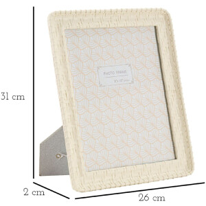 Mauro Ferretti ramă foto stil bambus 26x2x31 cm crem