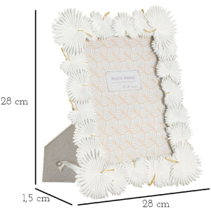 Mauro Ferretti ramă foto frunze de palmier 15x20 cm alb