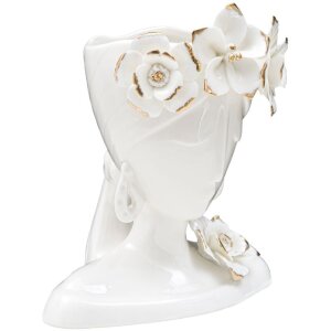 Mauro Ferretti Vază Mrs Jung 21.7x14x21 cm aur alb