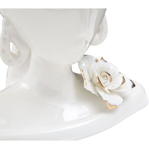 Mauro Ferretti Vază Mrs Jung 21.7x14x21 cm aur alb