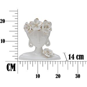 Mauro Ferretti Vază Mrs Jung 21.7x14x21 cm aur alb