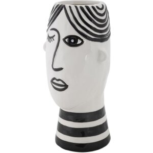 Mauro Ferretti vaza fata 13.2x11.8x26.3 cm alb negru