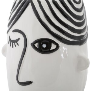 Mauro Ferretti vaza fata 13.2x11.8x26.3 cm alb negru