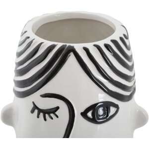 Mauro Ferretti vaza fata 13.2x11.8x26.3 cm alb negru