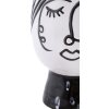 Mauro Ferretti Vase Topf Gesicht Ø 14x18,2 cm weiß schwarz