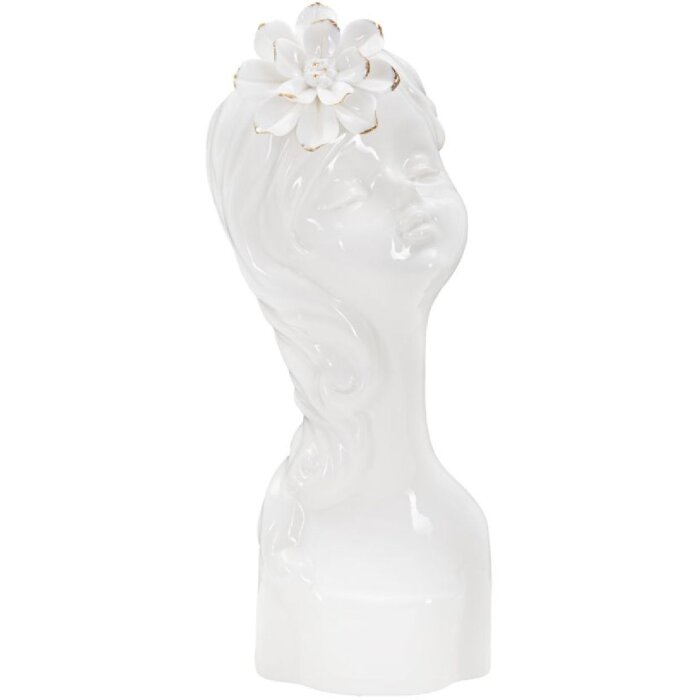 Mauro Ferretti Vase Junge Dame 10,5x10x24,7 cm weiß gold