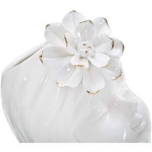 Mauro Ferretti Vase Junge Dame 10,5x10x24,7 cm weiß gold