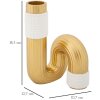 Mauro Ferretti Vase Bann 10,7x10,7x18,3 cm gold weiß