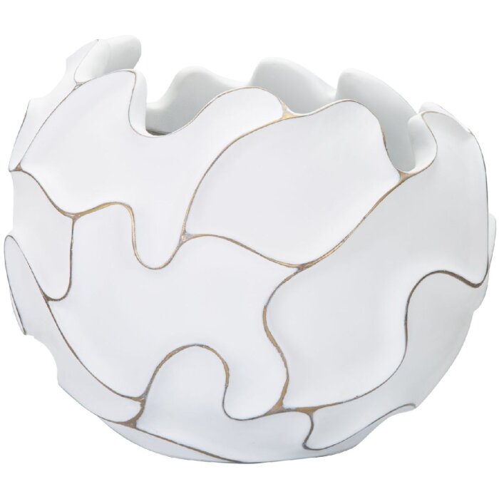 Mauro Ferretti Übertopf Lines Ø 44x37 cm weiß gewaschen