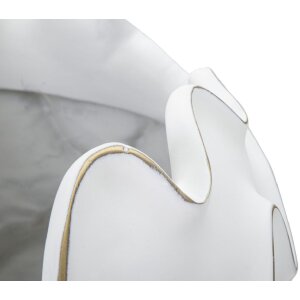 Mauro Ferretti Übertopf Lines Ø 44x37 cm weiß gewaschen