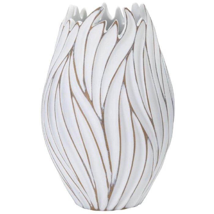 Mauro Ferretti Vase Honduras Ø 27x41,5 cm weiß gewaschen