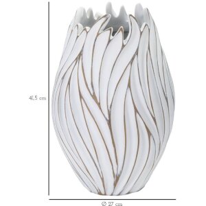 Mauro Ferretti Vase Honduras Ø 27x41,5 cm weiß gewaschen