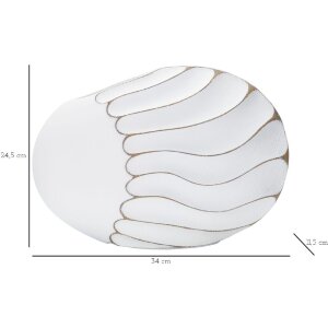 Mauro Ferretti Vază Lines 34x11.5x24.5 cm alb spălat