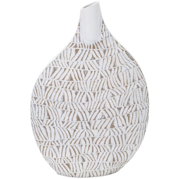 Mauro Ferretti Vase Nairobi 30,5x11,5x46,5 cm weiß gewaschen