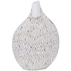 Mauro Ferretti Vase Nairobi 30,5x11,5x46,5 cm weiß...