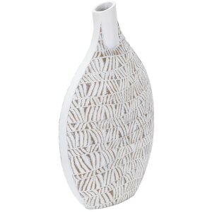 Mauro Ferretti Vase Nairobi 30,5x11,5x46,5 cm weiß gewaschen