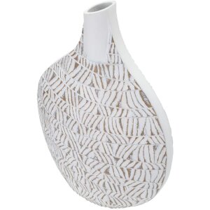 Mauro Ferretti Vase Nairobi 30,5x11,5x46,5 cm weiß gewaschen