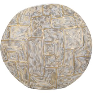 Mauro Ferretti Vase Eklipsen 48x13x44,5 cm gold weiß