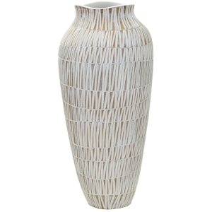 Mauro Ferretti Vase Stiky Ø 23x50 cm gold weiß