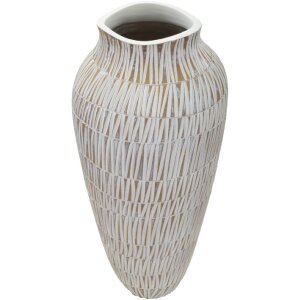Mauro Ferretti Vase Stiky Ø 23x50 cm gold weiß