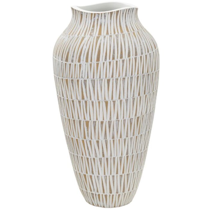Mauro Ferretti Vase Stiky Ø 22x44 cm gold weiß