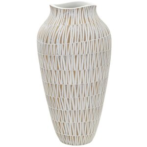 Mauro Ferretti Vase Stiky Ø 22x44 cm gold weiß