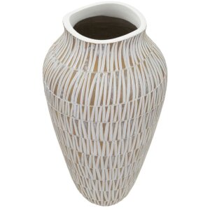 Mauro Ferretti Vase Stiky Ø 22x44 cm gold weiß