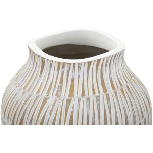 Mauro Ferretti Vase Stiky Ø 22x44 cm gold weiß