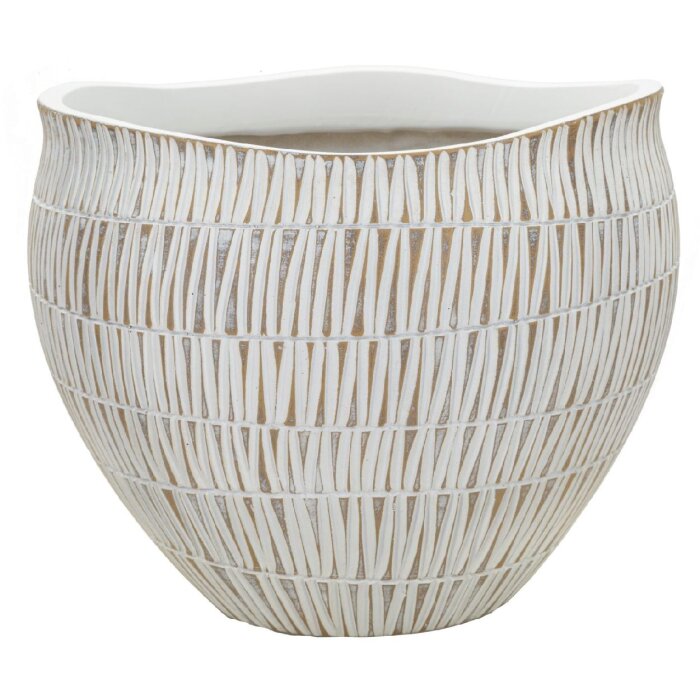 Mauro Ferretti Stiky cachepot Ø 30.5x24.5 cm aur alb
