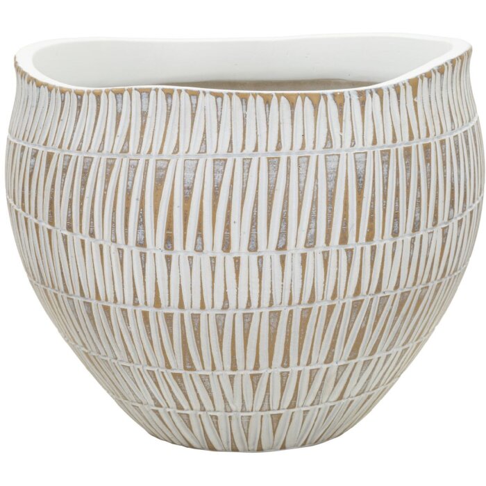 Mauro Ferretti Übertopf Stiky Ø 26X20,5 cm gold weiß