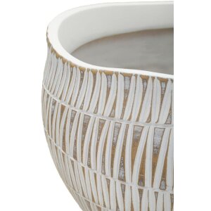 Mauro Ferretti Übertopf Stiky Ø 26X20,5 cm gold weiß