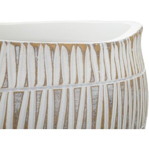 Mauro Ferretti Übertopf Stiky Ø 26X20,5 cm gold weiß