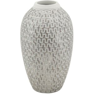 Mauro Ferretti Vază Wave Ø 19.5x34 cm alb auriu