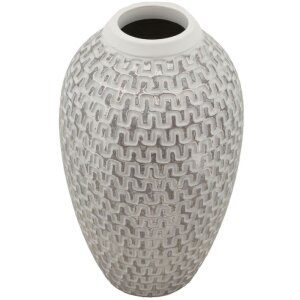 Mauro Ferretti Vază Wave Ø 19.5x34 cm alb auriu